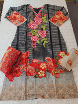 Pakistani Stitched lawn Embroidered Salwar kameez ready to ship