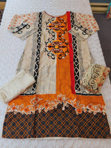 Pakistani Stitched lawn Embroidered Salwar kameez ready to ship