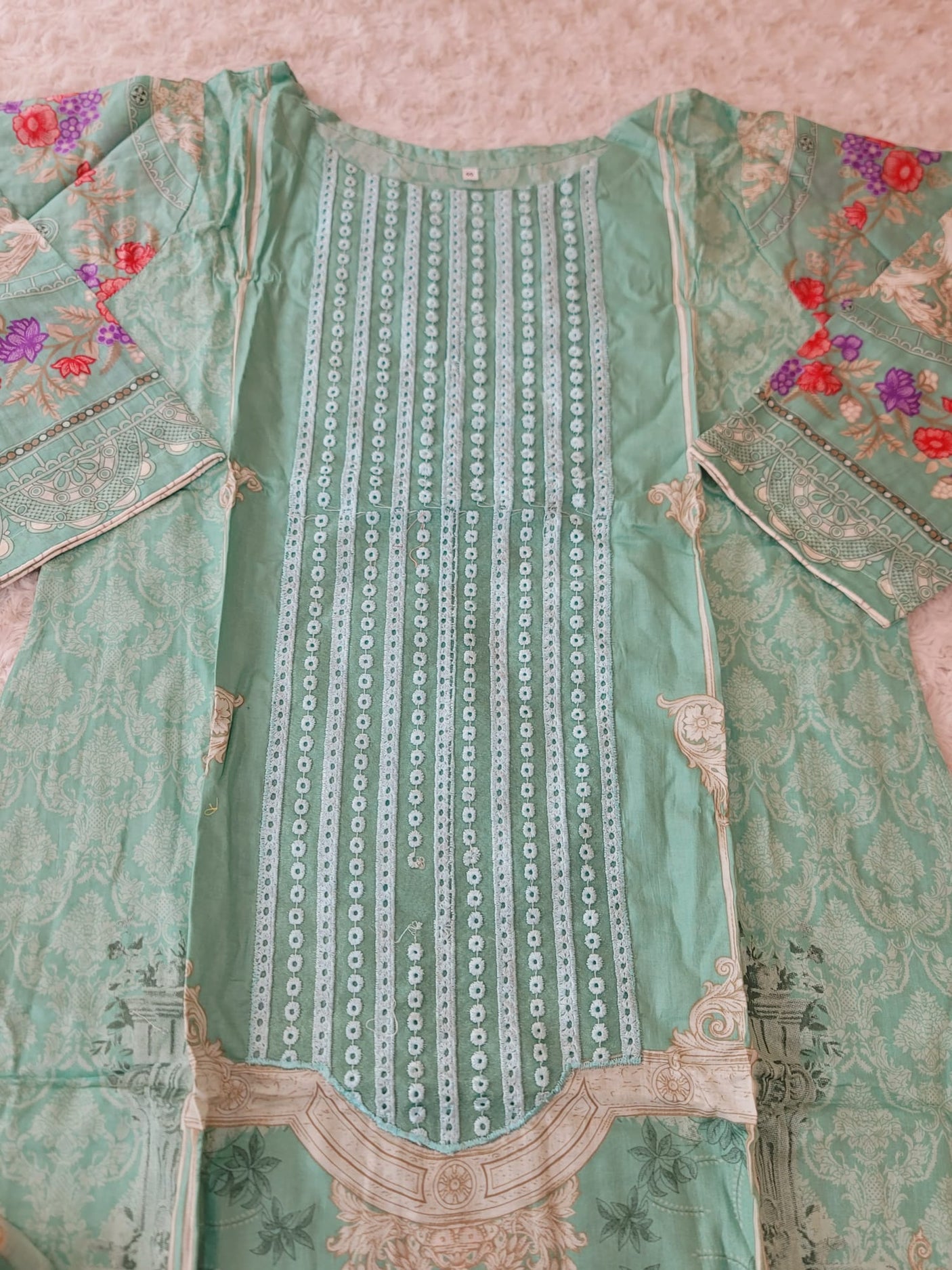 Pakistani Stitched lawn Embroidered Salwar kameez ready to ship