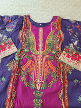 Pakistani Stitched lawn Embroidered Salwar kameez ready to ship