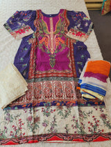 Pakistani Stitched lawn Embroidered Salwar kameez ready to ship