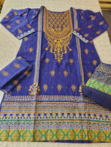 Pakistani Stitched lawn Embroidered Salwar kameez ready to ship