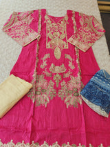 Pakistani Stitched lawn Embroidered Salwar kameez ready to ship