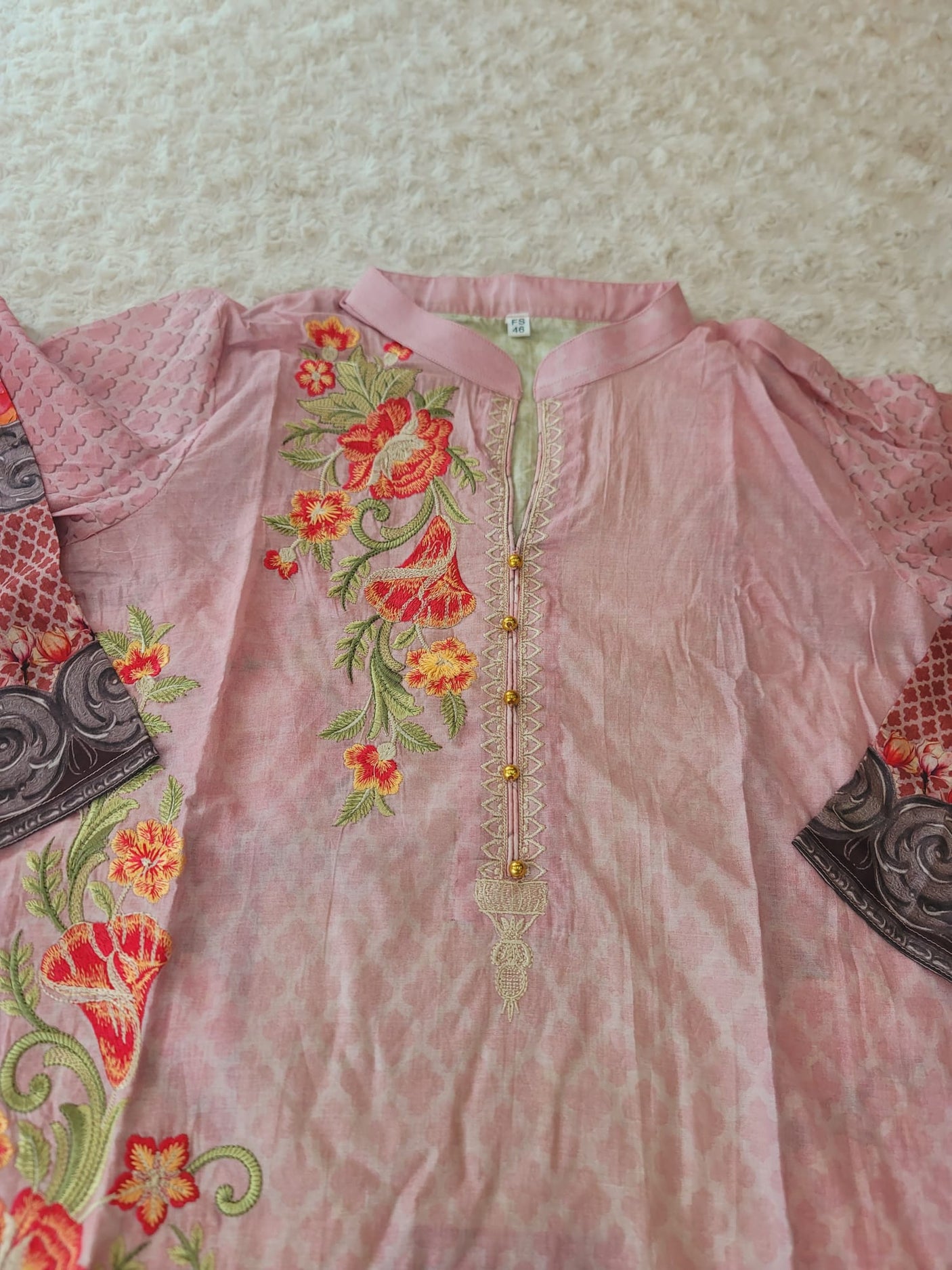 Pakistani Stitched Embroidery Lawn Suit Ready To Ship