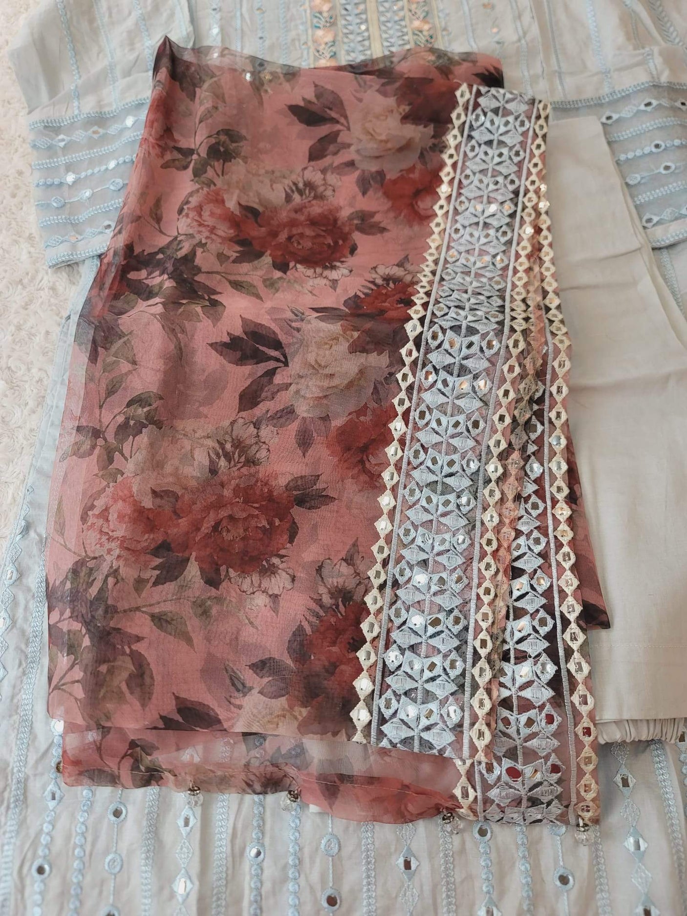 Pakistani Stitched Embroidery lawn Dresses Ready To Ship