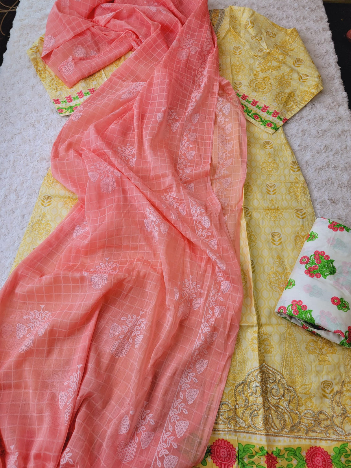 Indian Cotton Stitched Embroidery Suit Ready To Ship