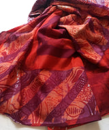 Raw Silk Batik Saree with stitched blouse