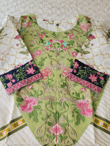 Indian Cotton Stitched Embroidery Suit Ready To Ship