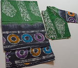 Cotton batik saree with stiched blouse