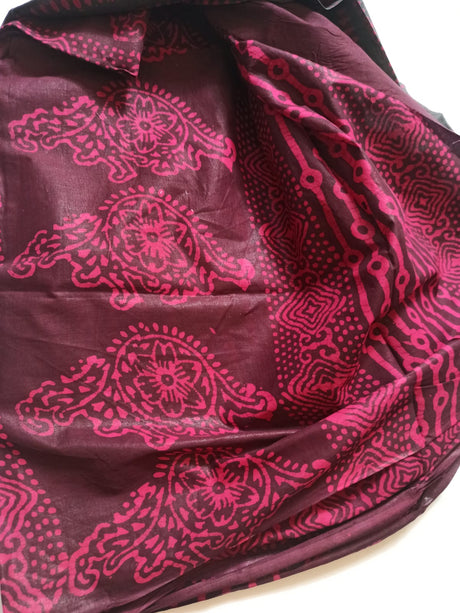 Cotton batik saree with stiched blouse