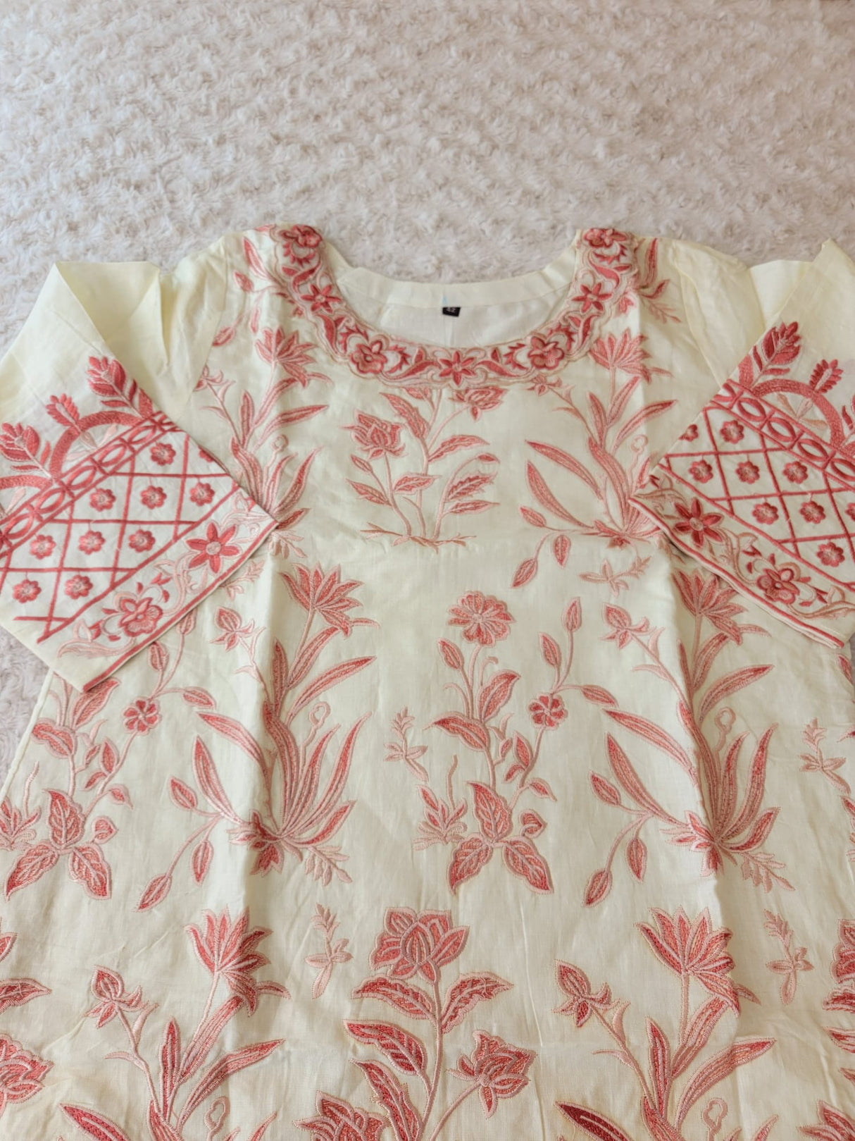 Indian Cotton Stitched Embroidery Suit Ready To Ship