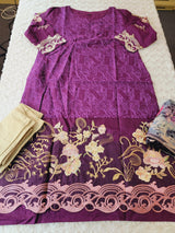 Indian Cotton Stitched Embroidery Suit Ready To Ship