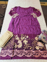 Indian Cotton Stitched Embroidery Suit Ready To Ship