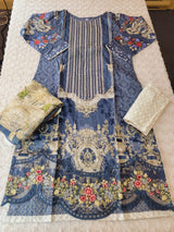 Pakistani Stitched lawn Embroidered Salwar kameez ready to ship