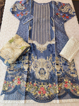 Pakistani Stitched lawn Embroidered Salwar kameez ready to ship