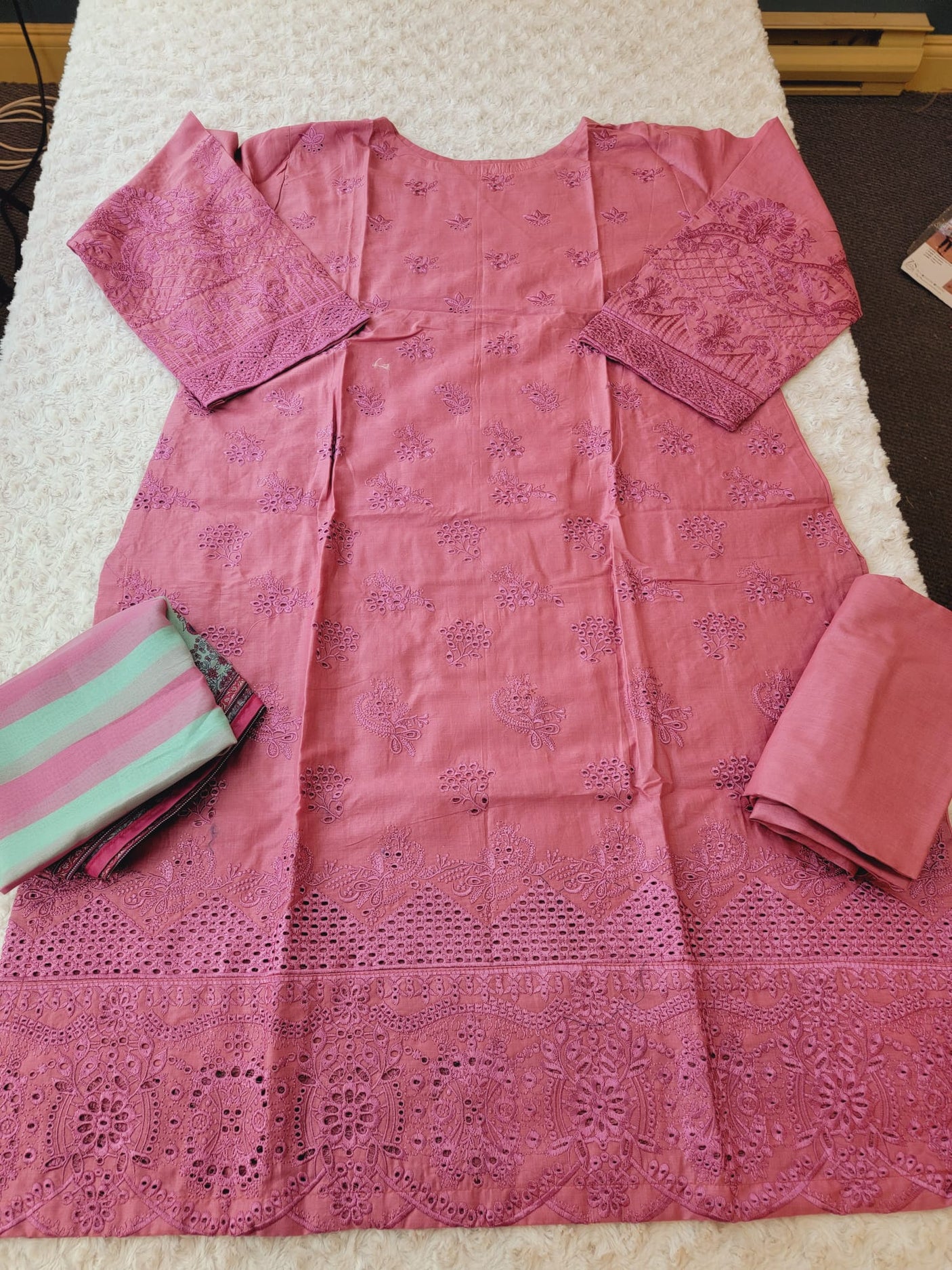 Pakistani Stitched Embroidery luxury  lawn Dresses Ready To Ship