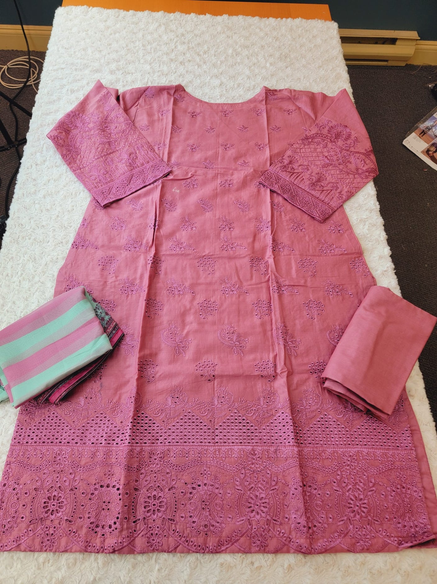 Pakistani Stitched Embroidery luxury  lawn Dresses Ready To Ship