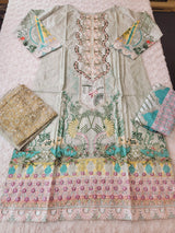 Pakistani Stitched lawn Embroidered Salwar kameez ready to ship