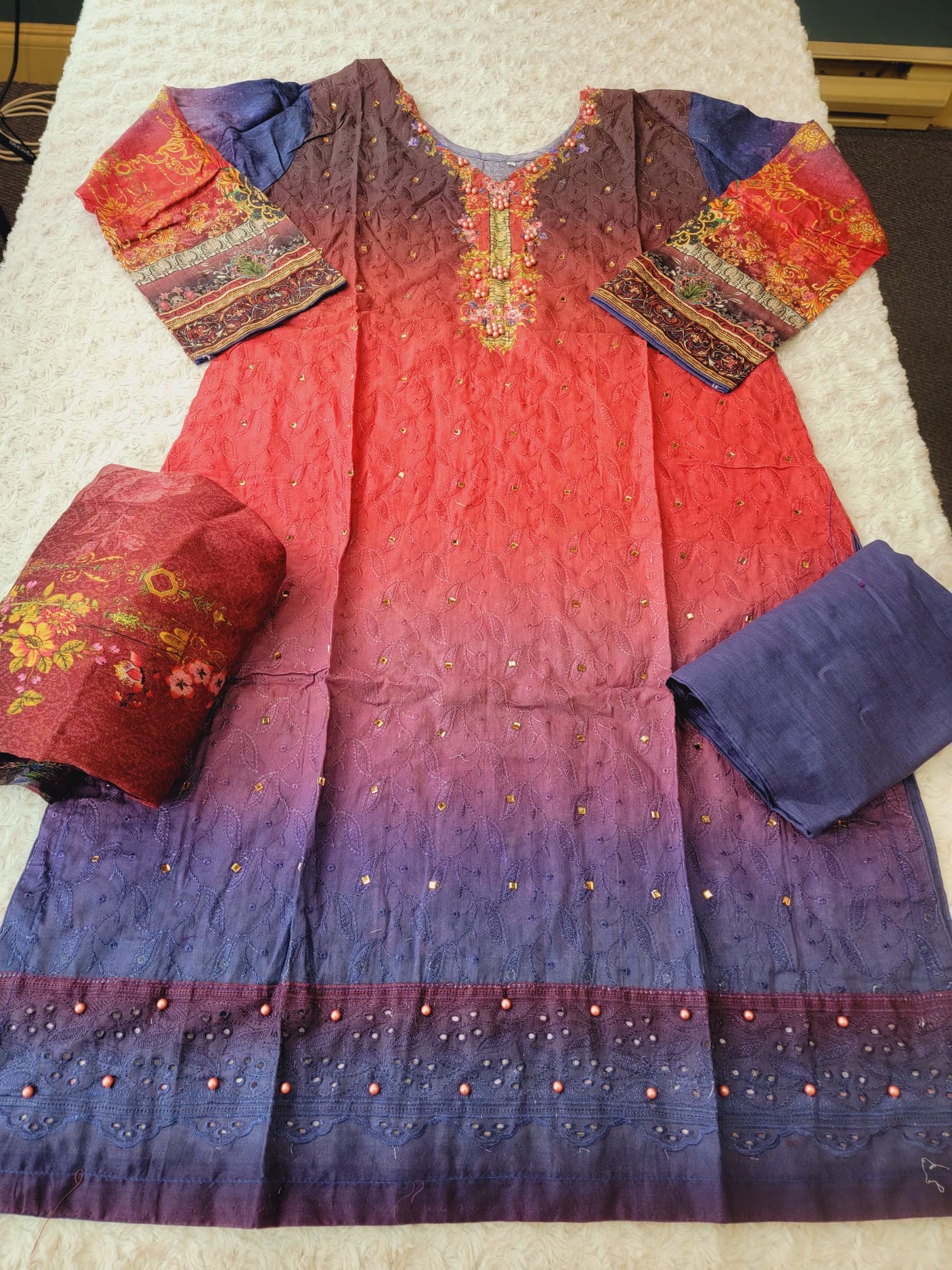 Pakistani Stitched Embroidery luxury  lawn Dresses Ready To Ship