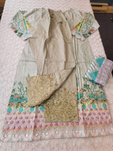 Pakistani Stitched lawn Embroidered Salwar kameez ready to ship