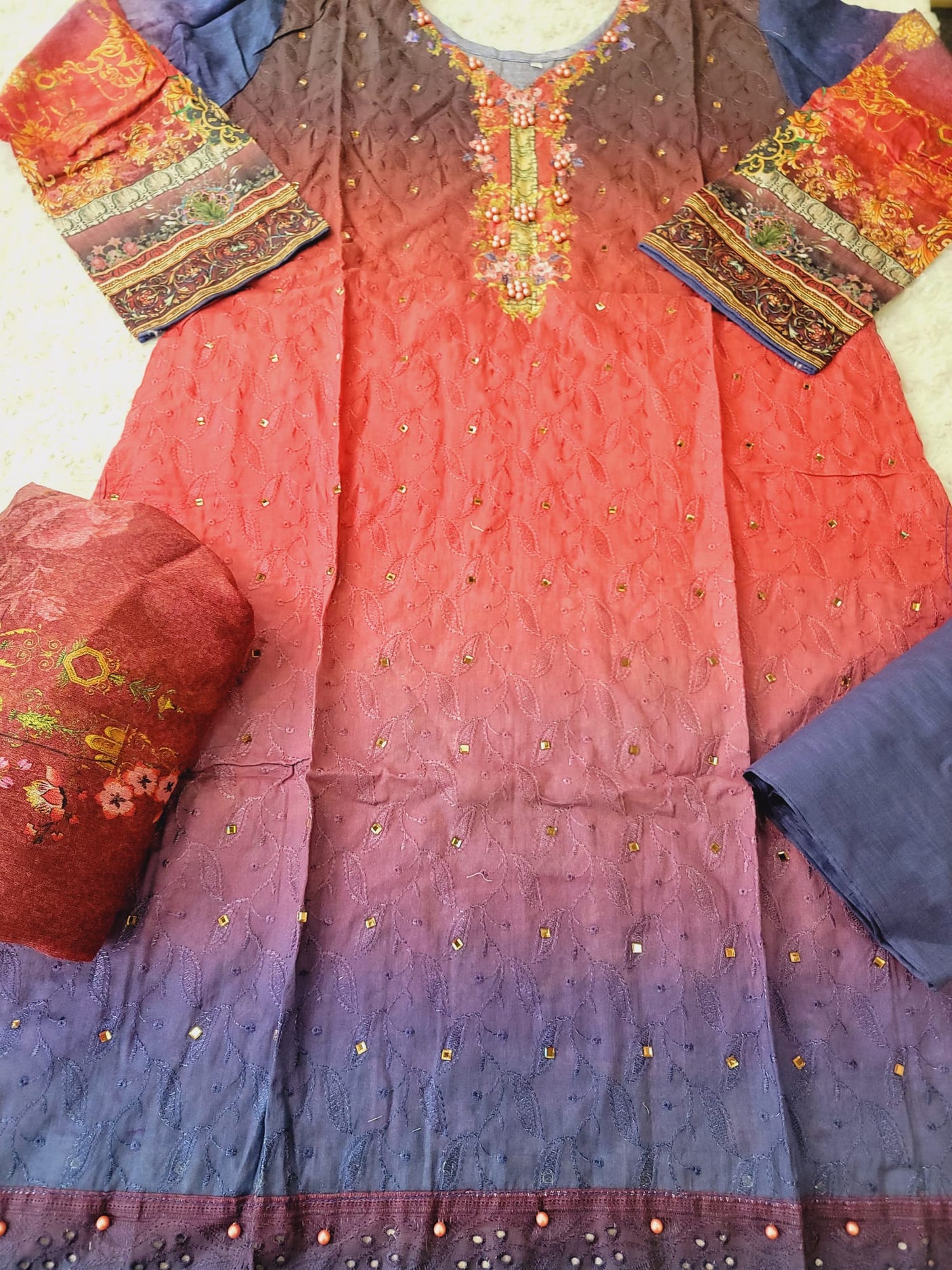 Pakistani Stitched Embroidery luxury  lawn Dresses Ready To Ship