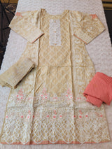 Pakistani Stitched lawn Embroidered Salwar kameez ready to ship