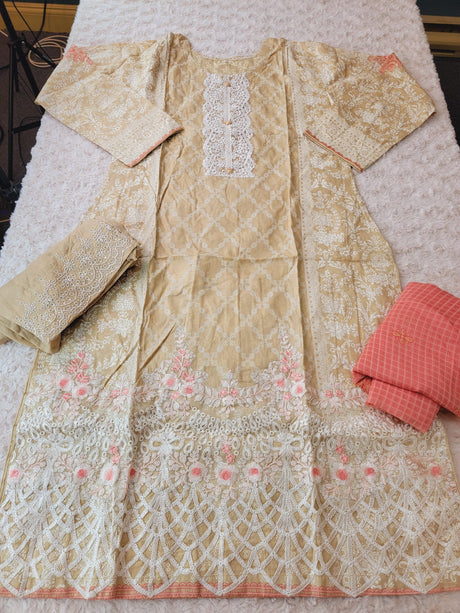 Pakistani Stitched lawn Embroidered Salwar kameez ready to ship