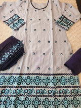 Pakistani Stitched lawn Embroidered Salwar kameez ready to ship