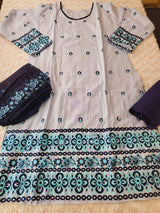 Pakistani Stitched lawn Embroidered Salwar kameez ready to ship