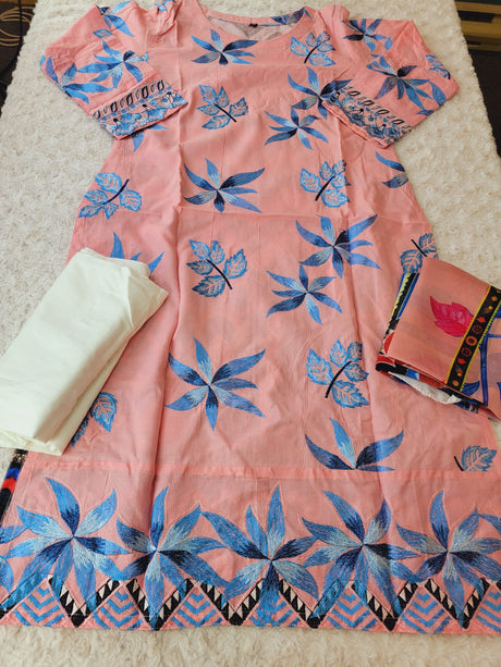 Indian Stitched Embroidery Suit Ready To Ship