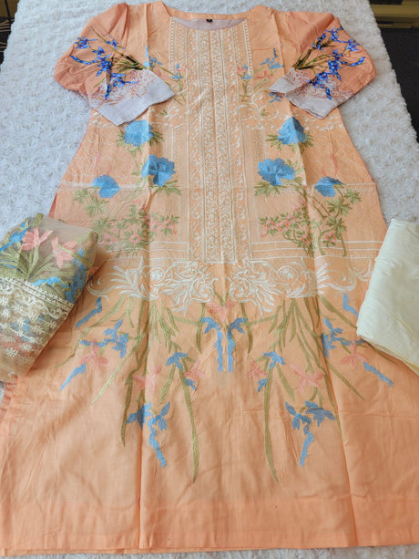 Indian Stitched Embroidery Suit Ready To Ship