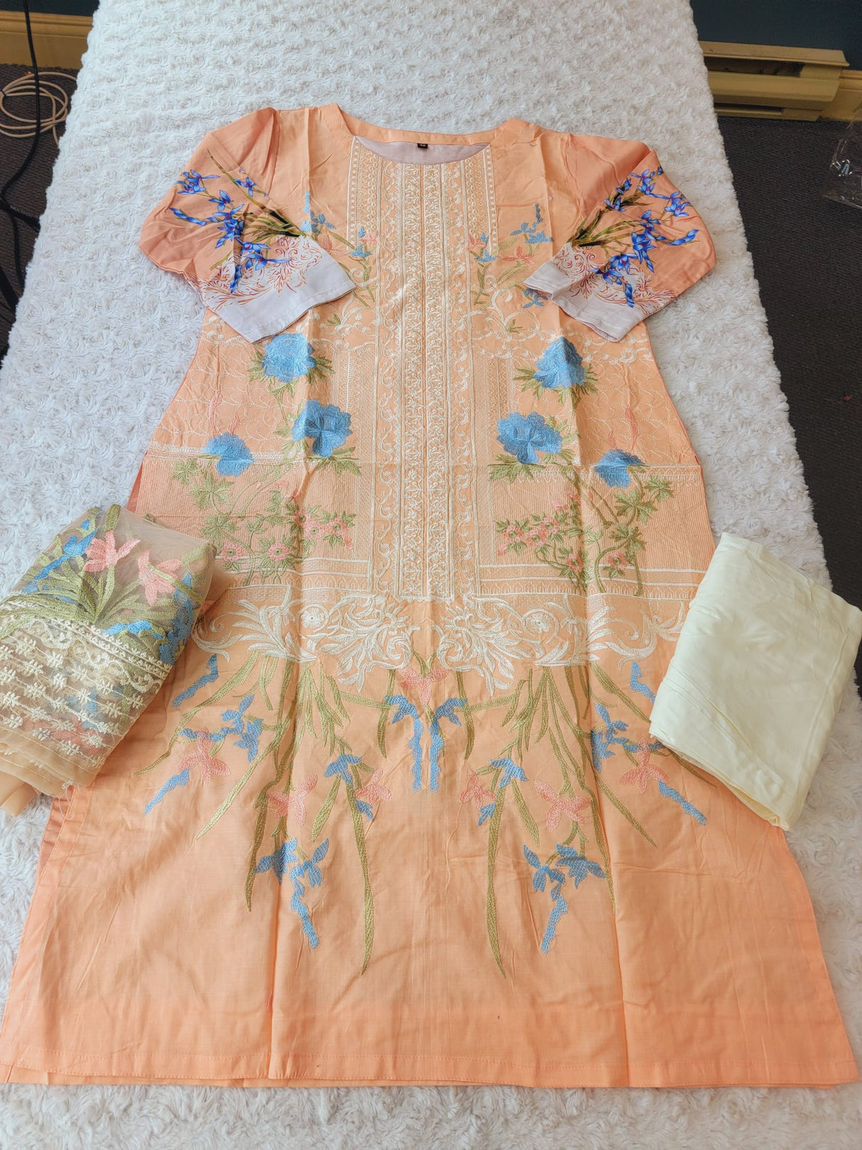 Indian Stitched Embroidery Suit Ready To Ship