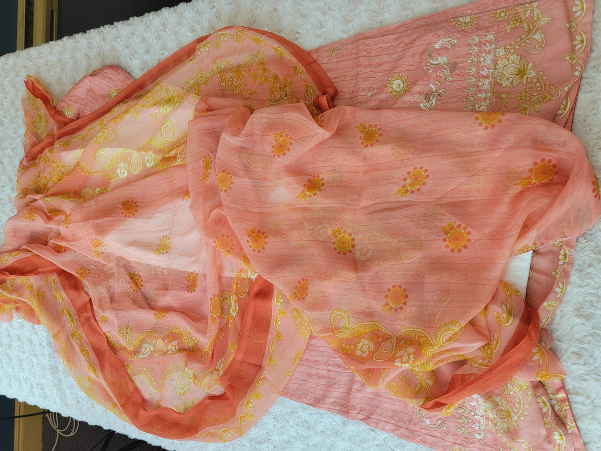 Indian Stitched Embroidery Suit Ready To Ship