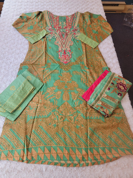 Indian Stitched Embroidery Suit Ready To Ship