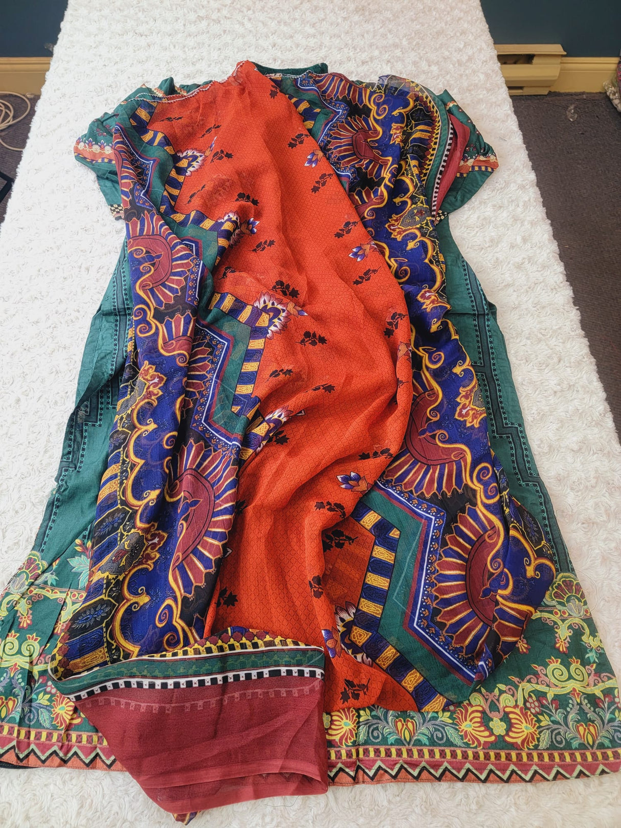 Indian Cotton Embroidered Suit Ready To Ship