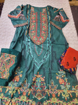 Indian Cotton Embroidered Suit Ready To Ship