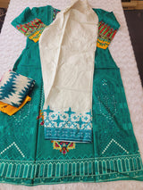 Indian Cotton Embroidered Suit Ready To Ship