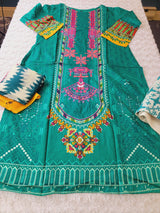 Indian Cotton Embroidered Suit Ready To Ship