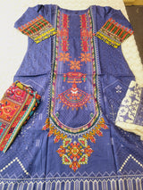 Indian Cotton Embroidered Suit Ready To Ship