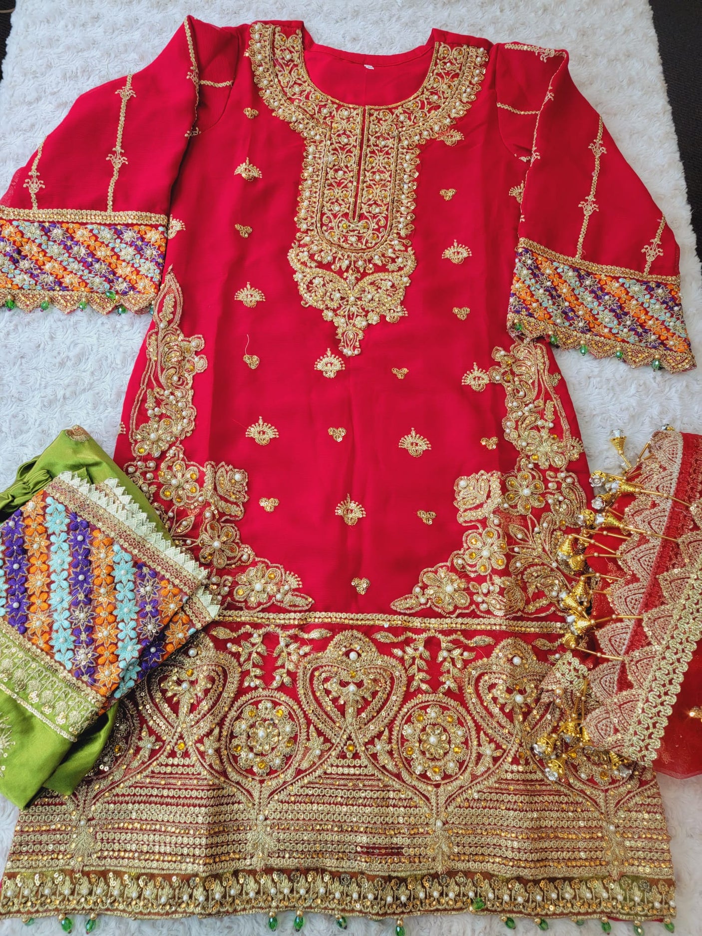 Pakistani Stitched Embroidery Party Wear Dresses Ready To Ship