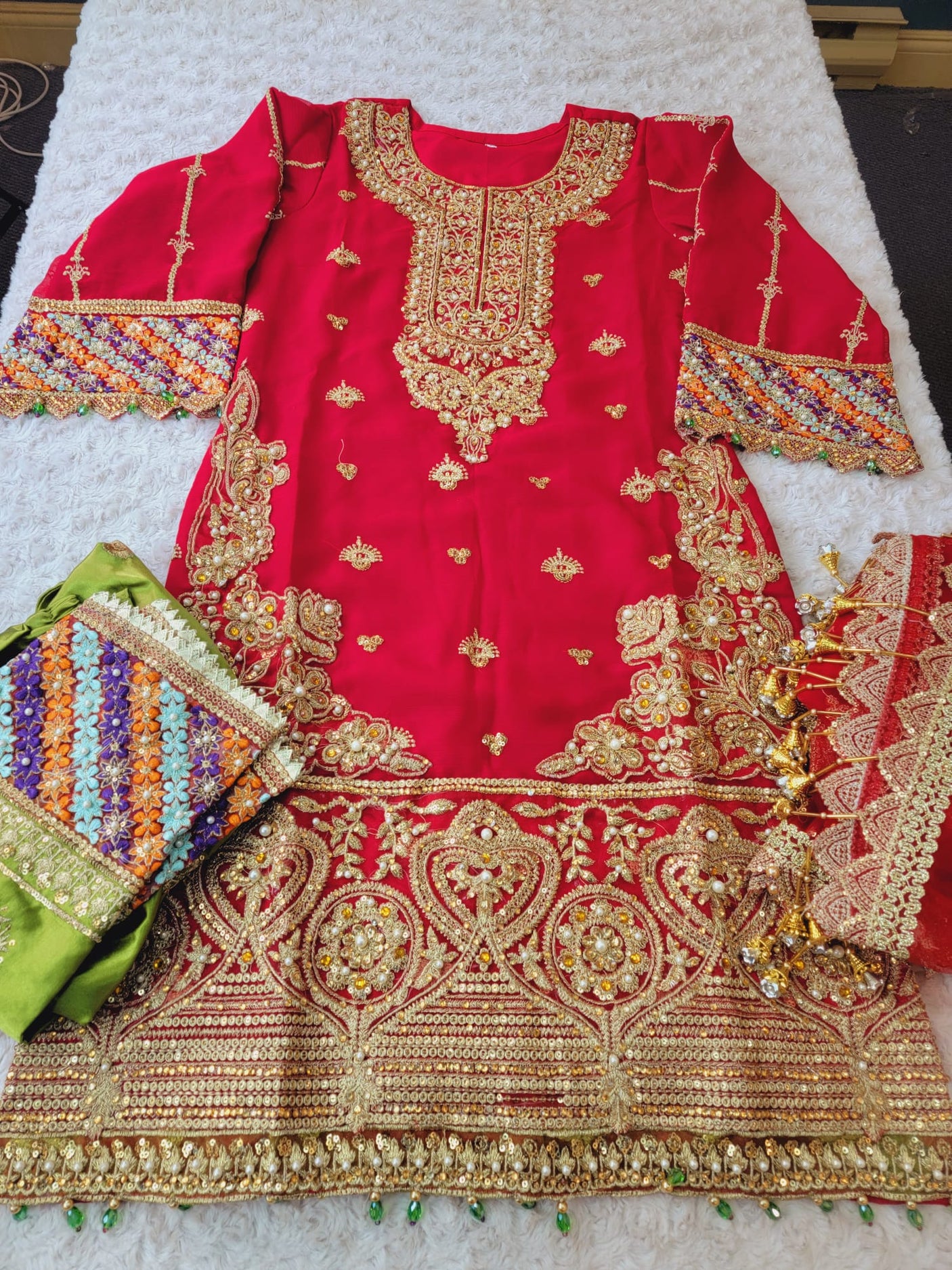 Pakistani Stitched Embroidery Party Wear Dresses Ready To Ship