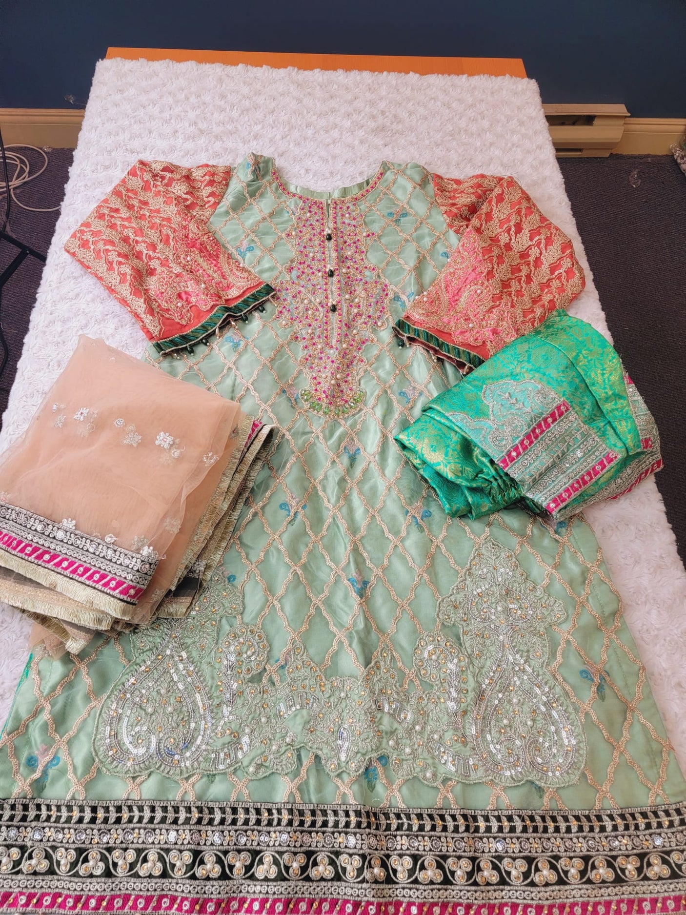 Pakistani Stitched Embroidery Party Wear Dresses Ready To Ship