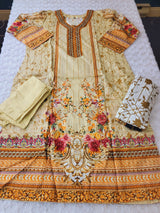 Indian Cotton Embroidered Suit Ready To Ship