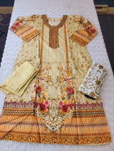 Indian Cotton Embroidered Suit Ready To Ship