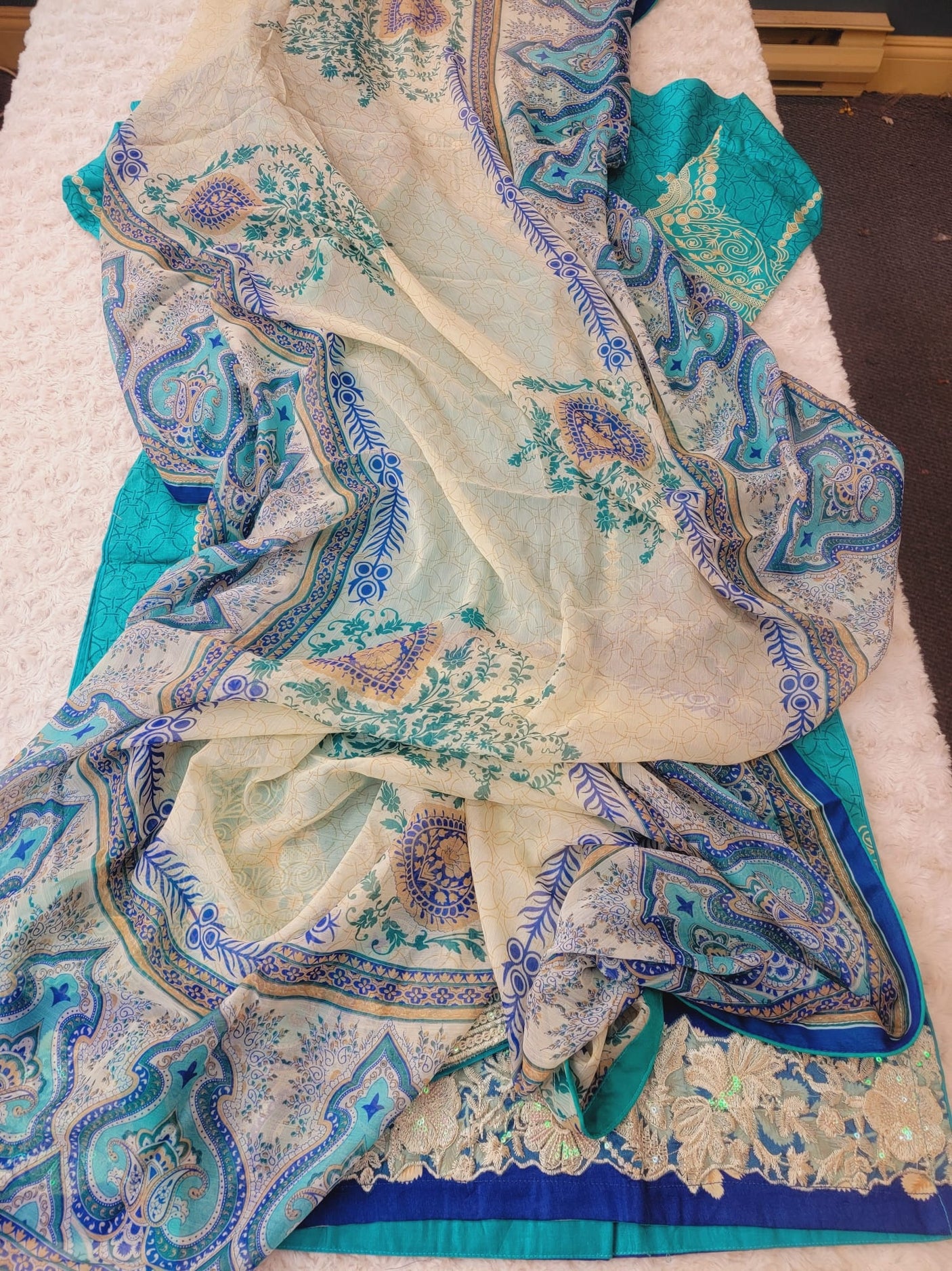 Pakistani Stitched lawn Embroidered Salwar kameez ready to ship