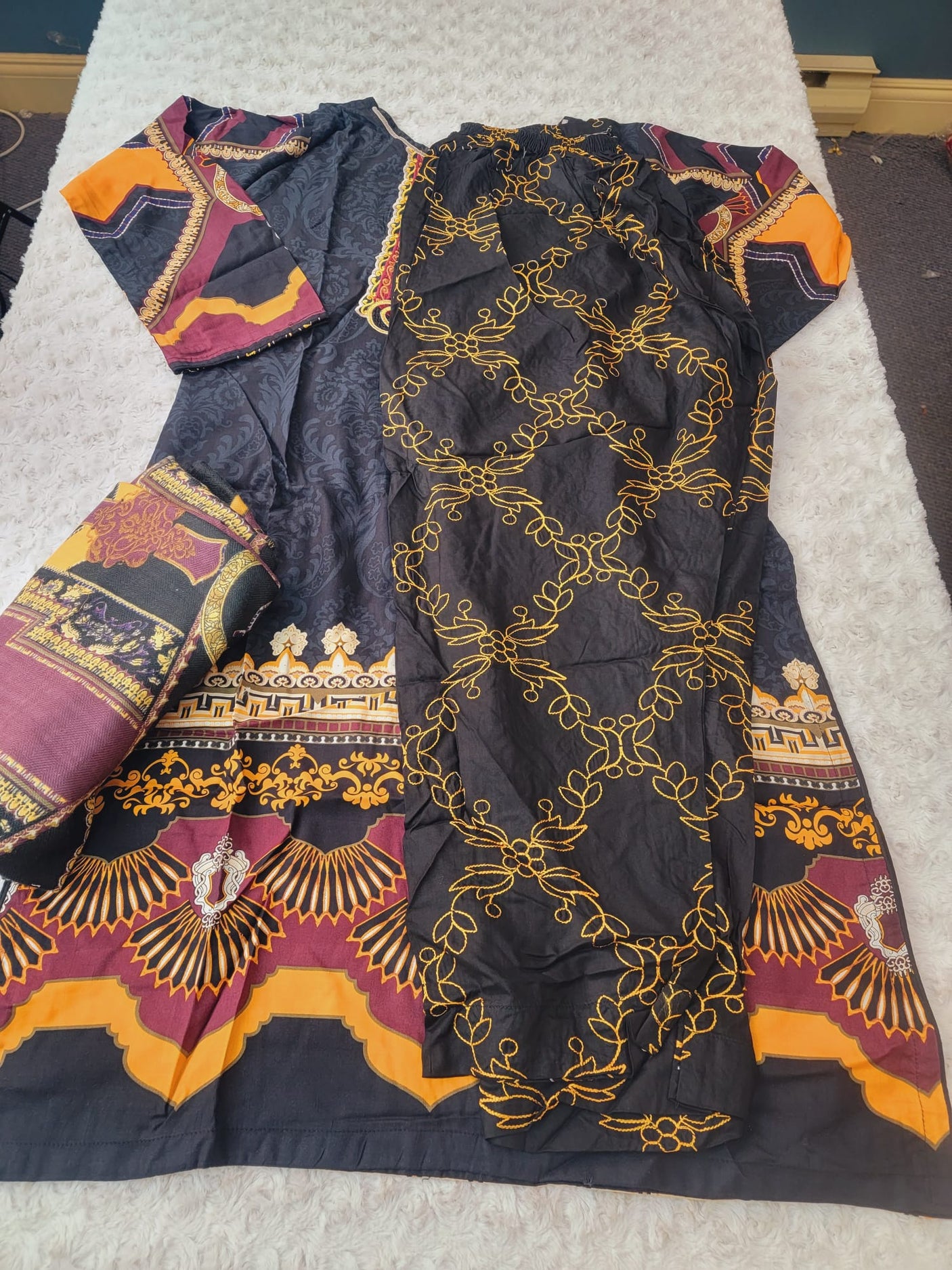 Pakistani linen Embroidered Salwar kameez Ready To Ship