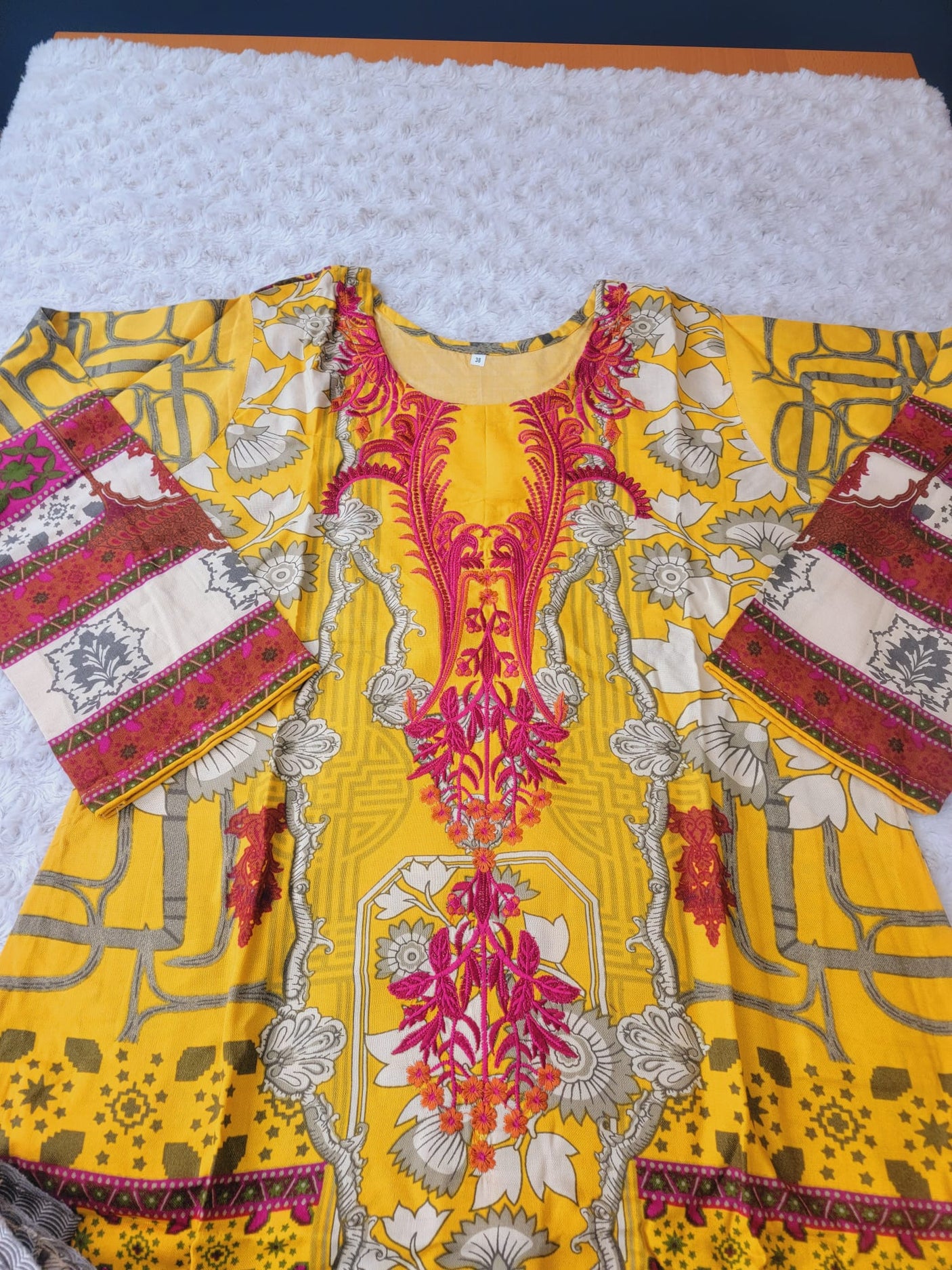 Pakistani linen Embroidered Salwar kameez Ready To Ship