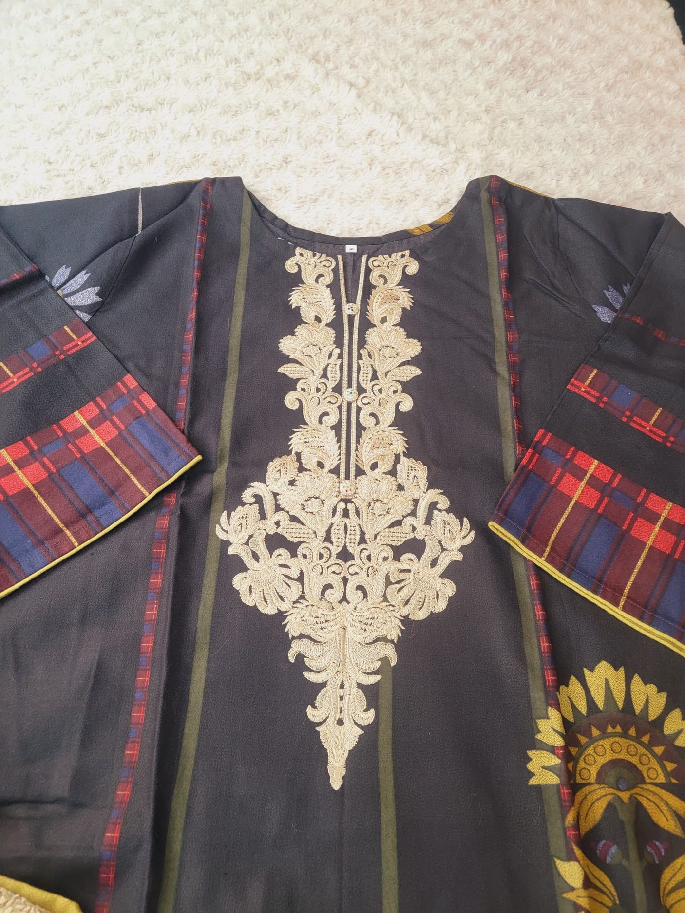 Pakistani linen Embroidered Salwar kameez Ready To Ship