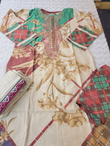 Pakistani linen Embroidered Salwar kameez Ready To Ship