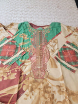 Pakistani linen Embroidered Salwar kameez Ready To Ship